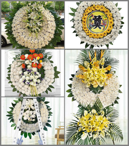 湖北荆州市松滋市洈水镇花园洲村花圈速递